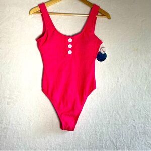Decree one piece swimsuit hot pink size small